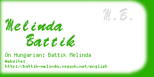 melinda battik business card